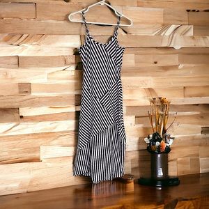 American Rag | Black And White Striped MIDI Dress |Women’s Size Medium